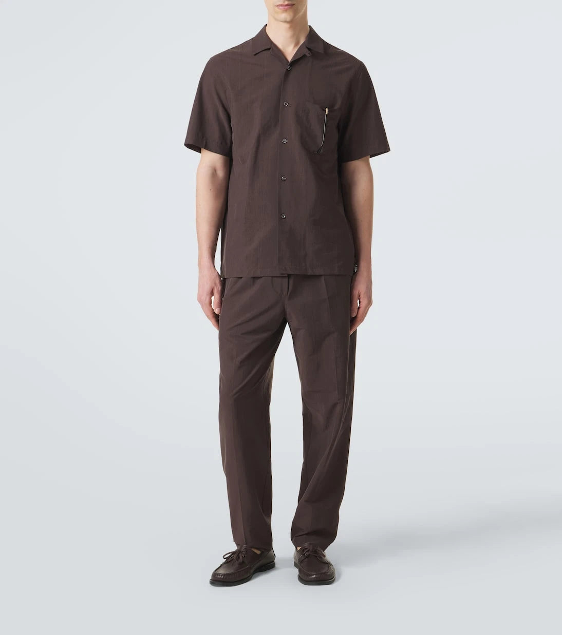 Umit Benan - Havana silk-blend bowling shirt