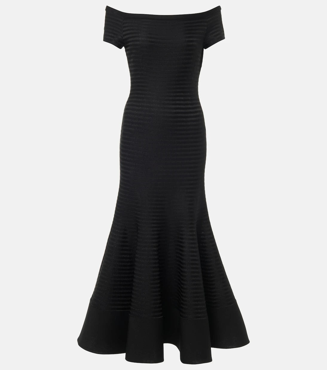 Carolina Herrera - Off-shoulder striped maxi dress