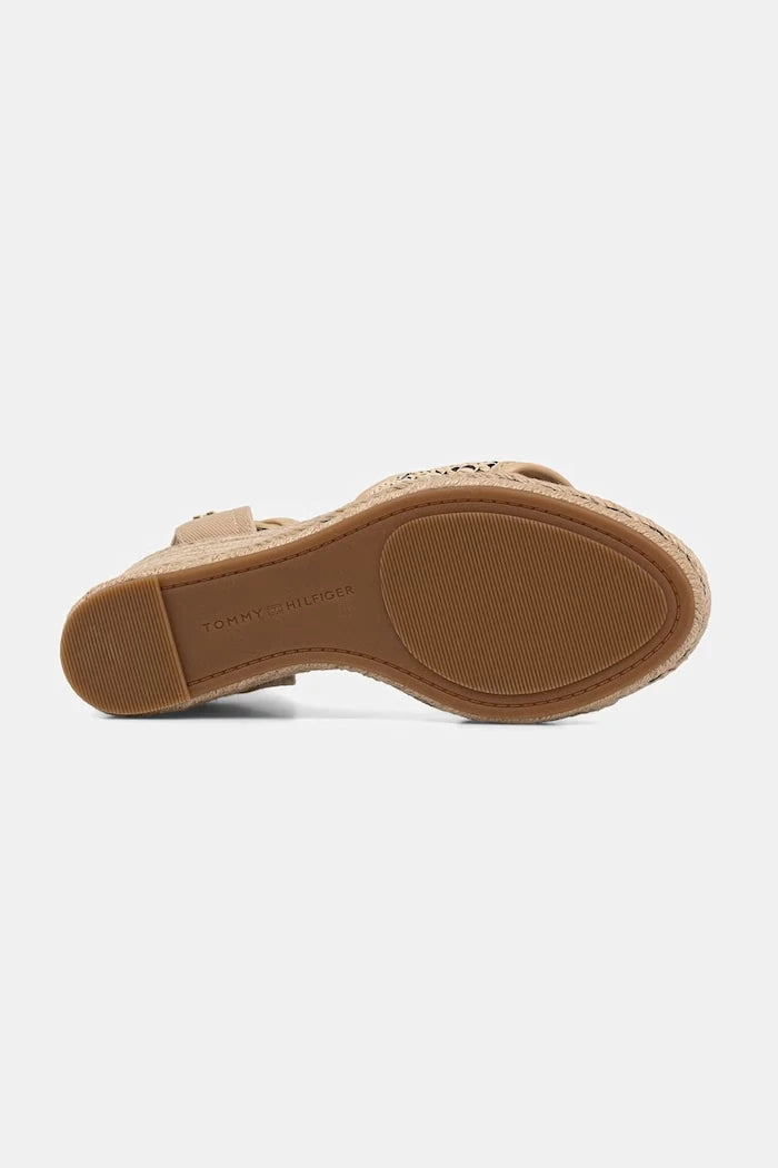 Tommy Hilfiger HIGH WEDGE ESPAD RAFFIA Sandalet