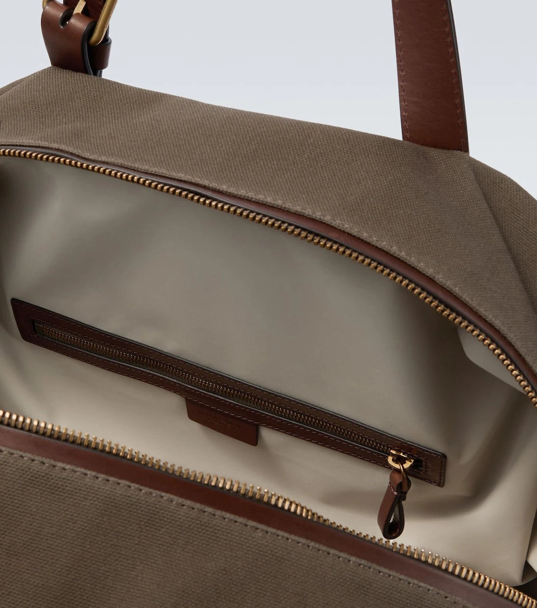 Giorgio Armani - Leather-trimmed canvas duffel bag