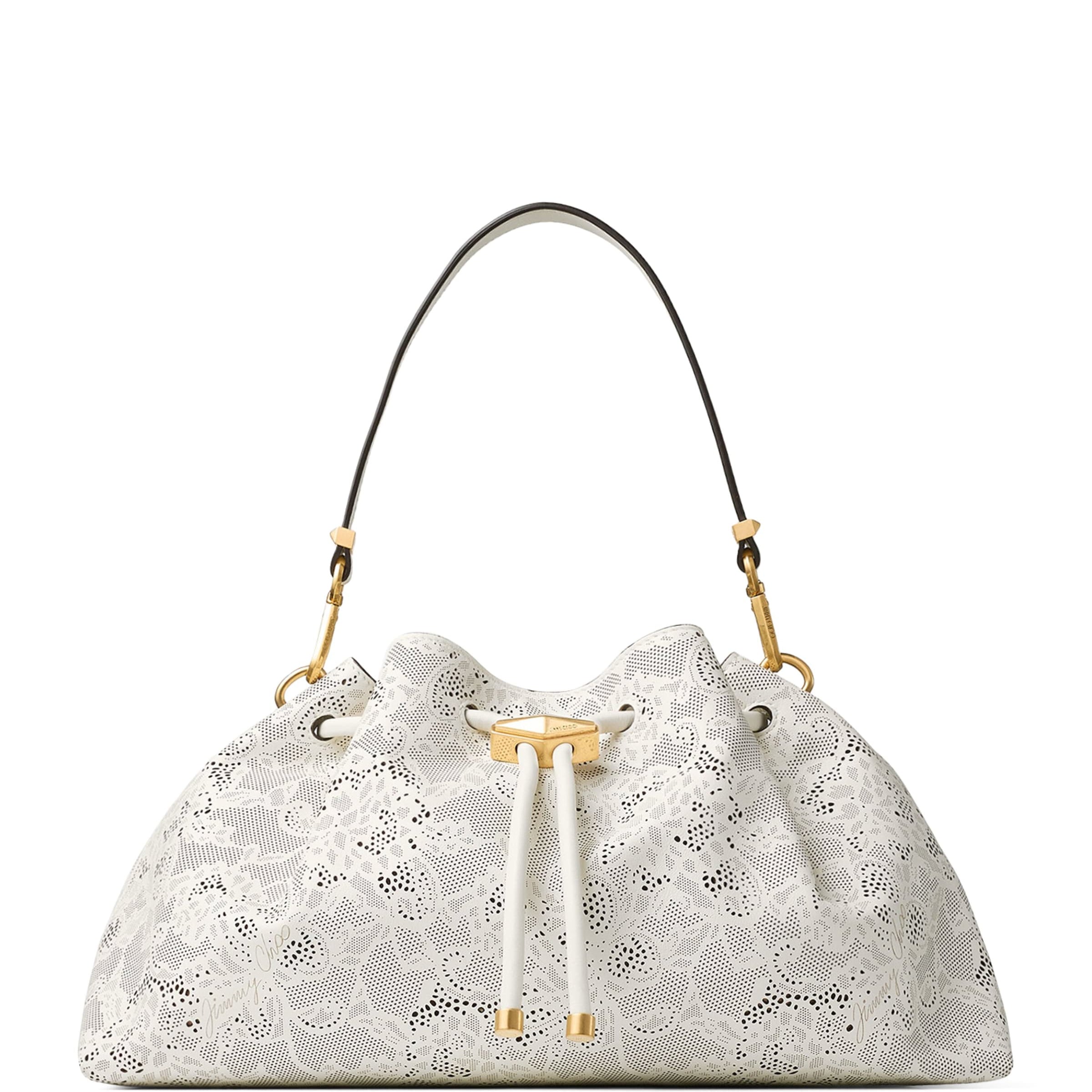 Multi Medium Cinch Leather Shoulder Bag