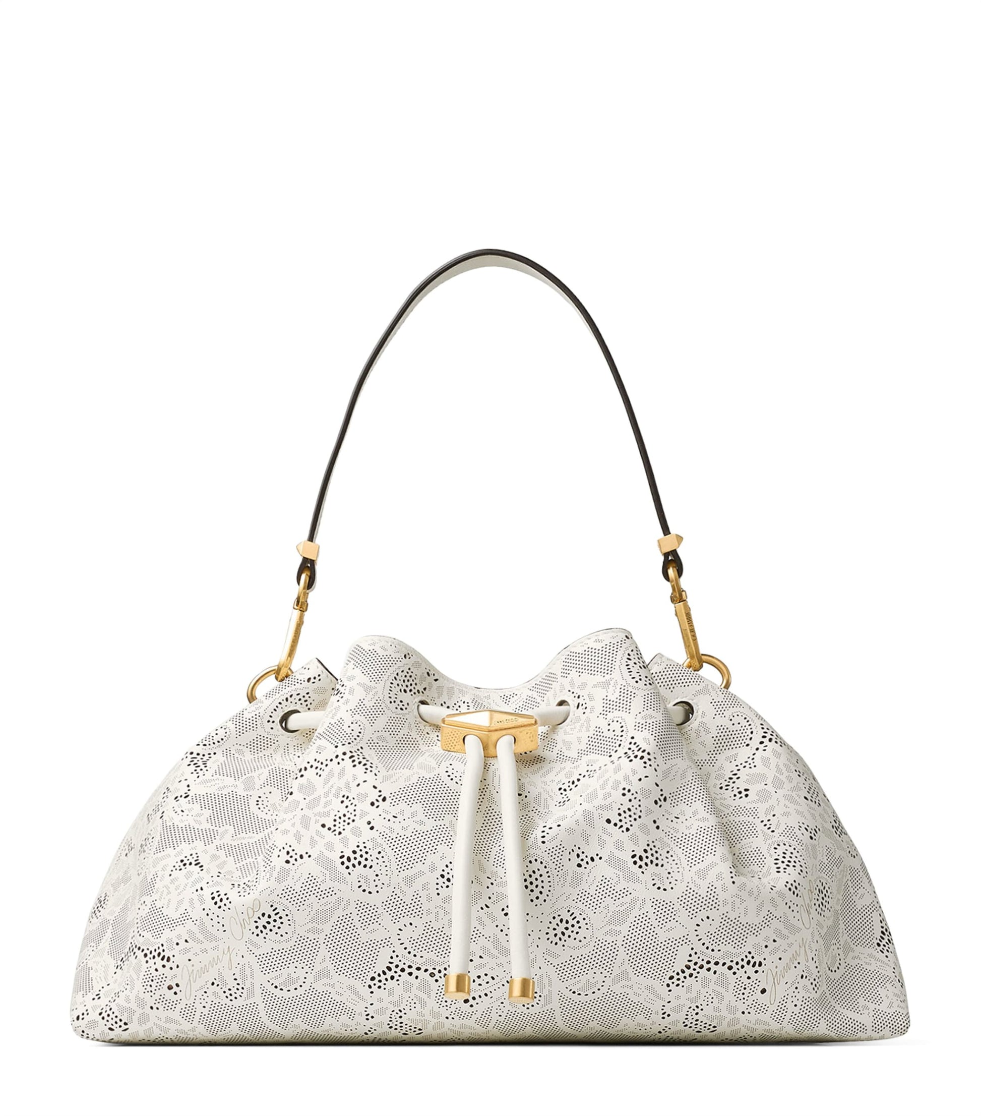 Multi Medium Cinch Leather Shoulder Bag