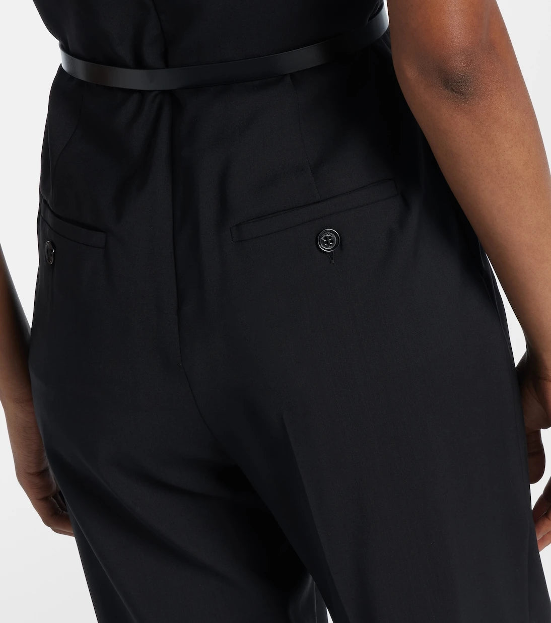 Max Mara - Asymmetric virgin wool jumpsuit