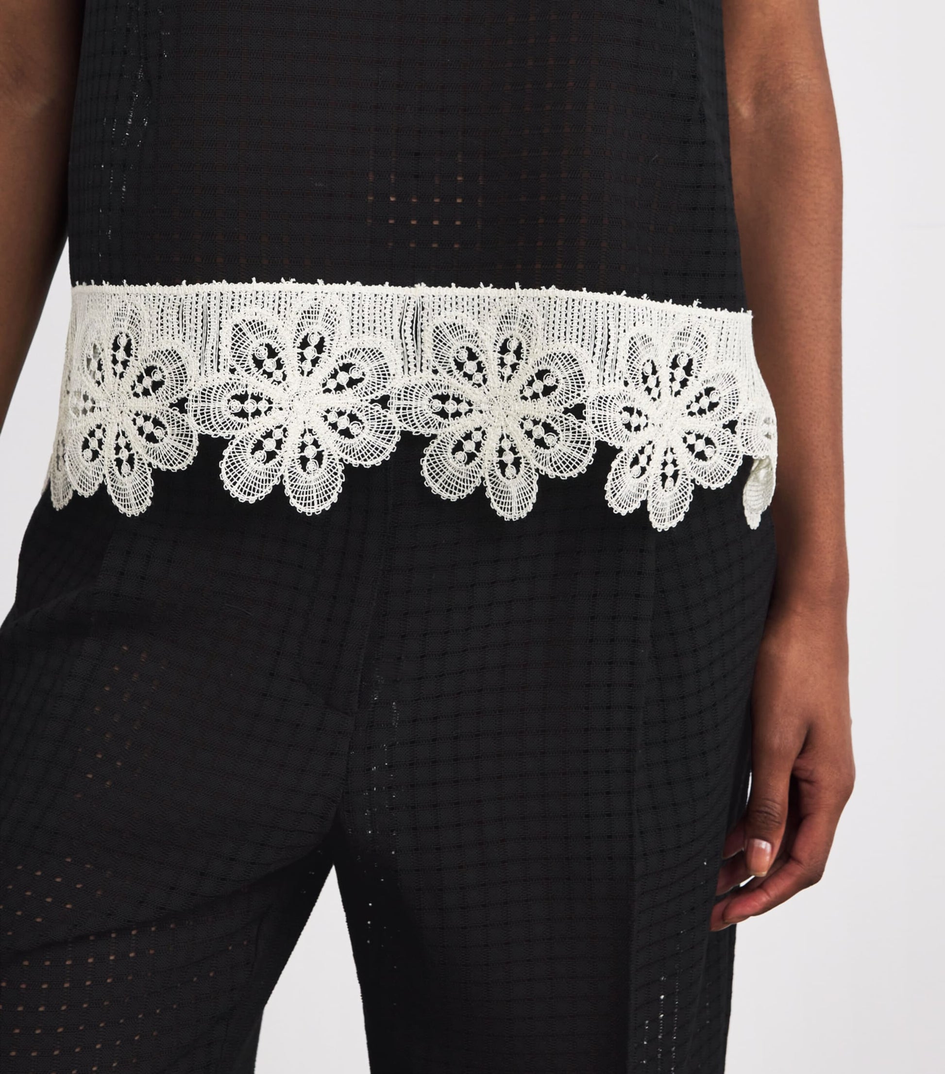 Crochet Lace-Trim La Scala Top