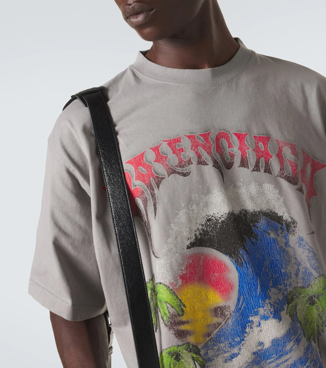 Balenciaga - Printed cotton jersey T-shirt