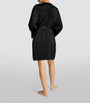 Black Silk Lace-Trim Robe