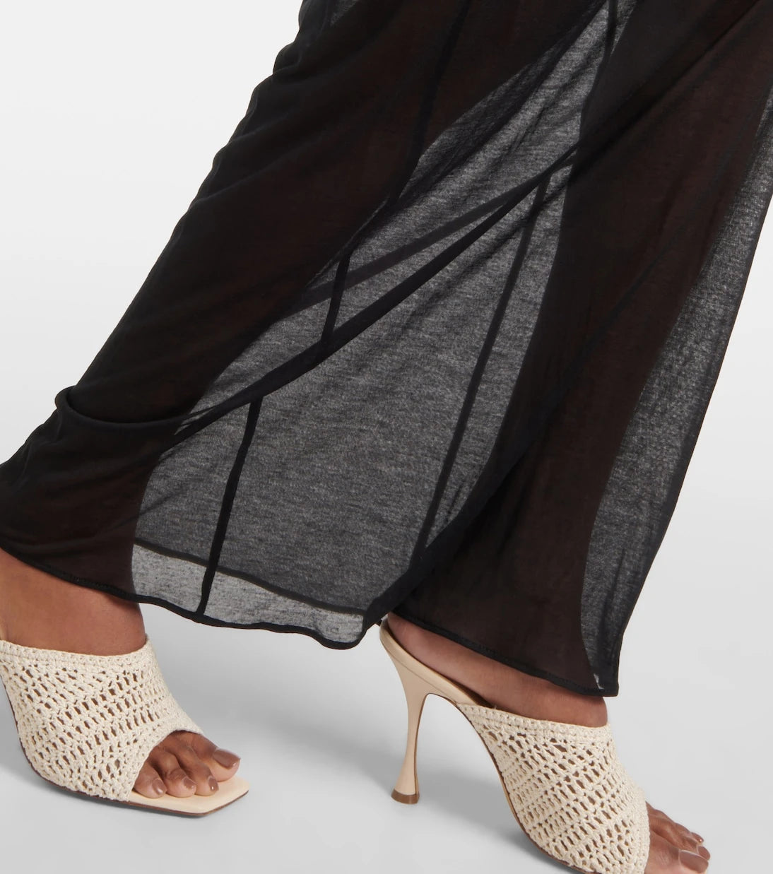 Magda Butrym - Crochet-trimmed jersey maxi dress