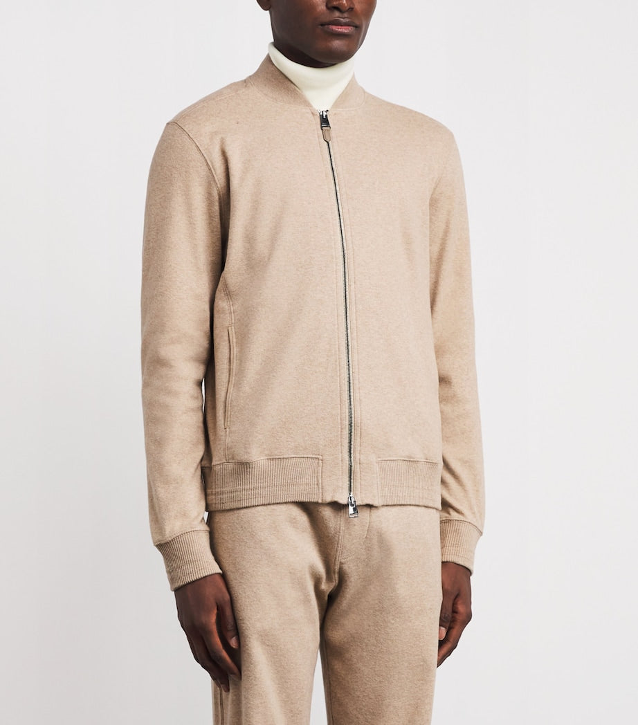 Cotton-Cashmere Bomber Jacket
