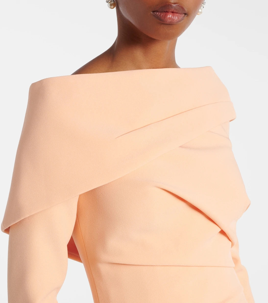 Safiyaa - Off-shoulder crêpe midi dress