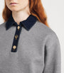 Black Denim-Collar Sweater