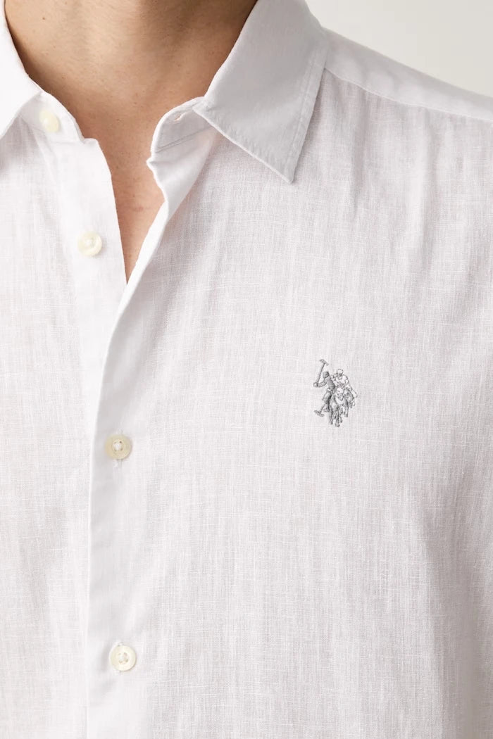 U.S. Polo Assn. Erkek Gömlek, Keten Karışımlı LINEN BLEND SS