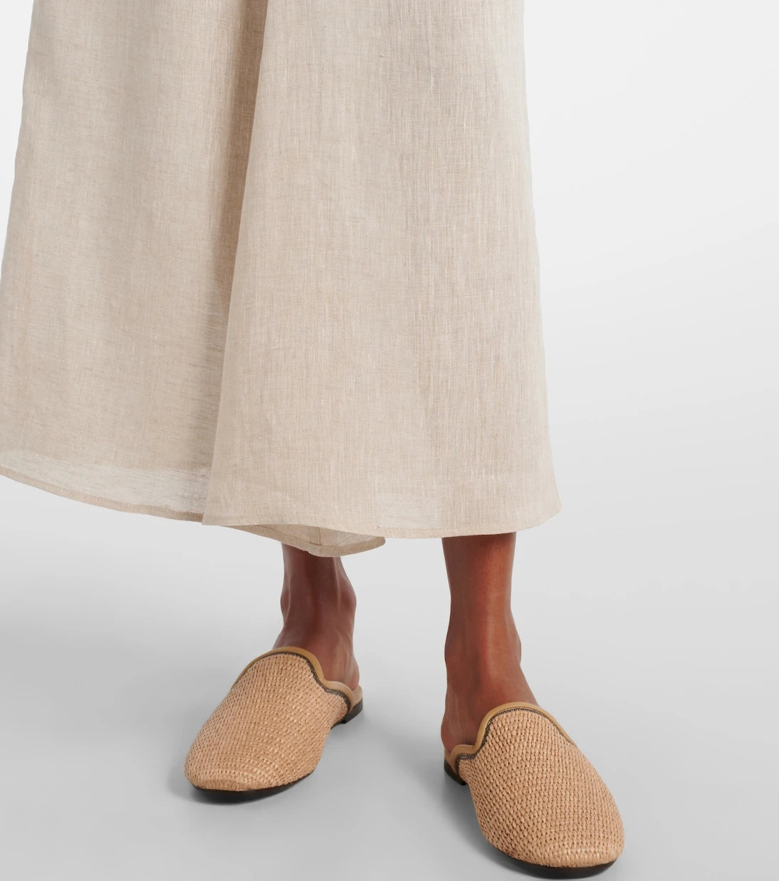 Brunello Cucinelli - Monili linen maxi skirt