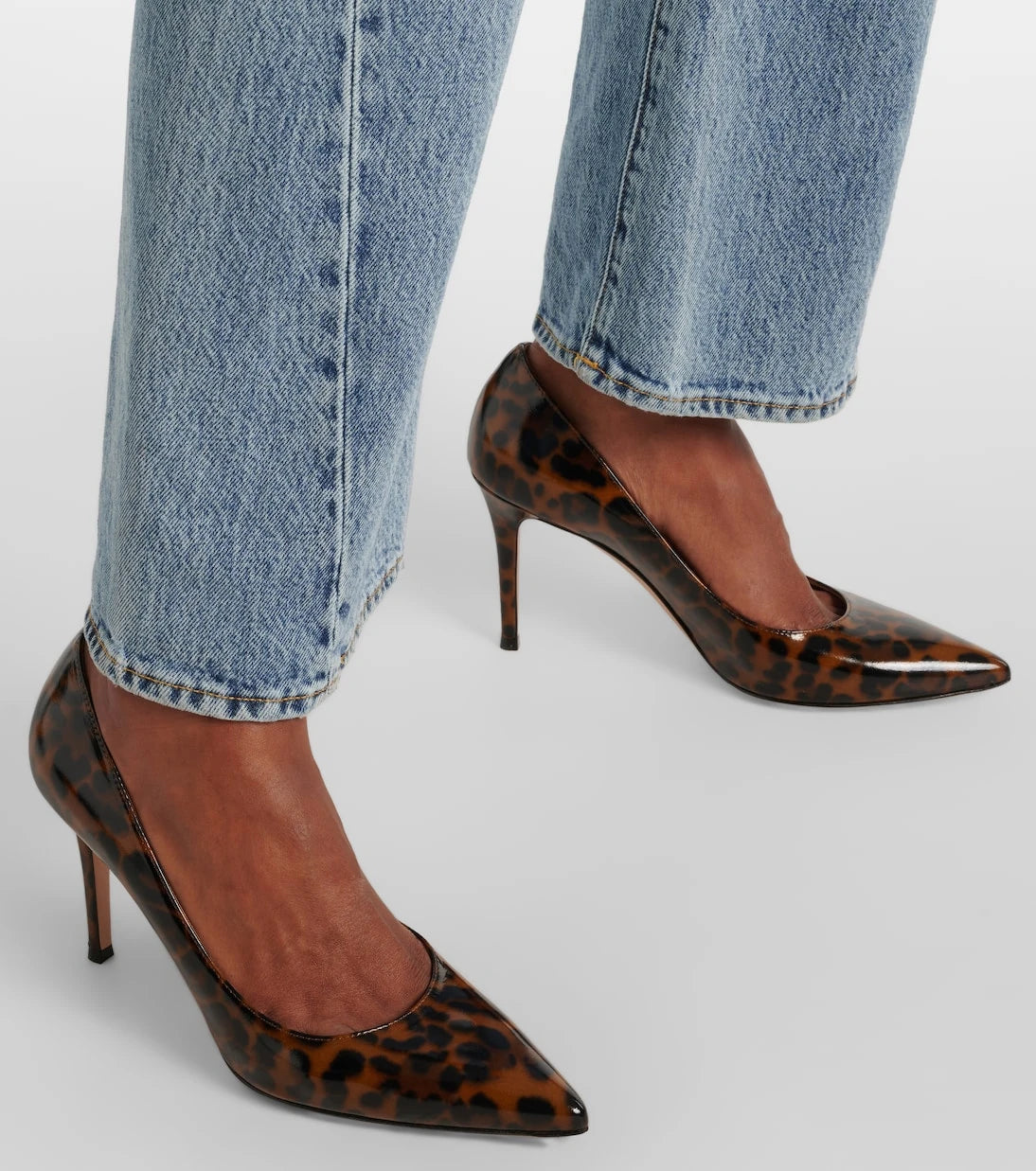 Gianvito Rossi - حذاء جيانفيتو 85 الجلدي بكعب عالٍ