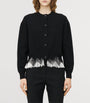 Black Wool-Cashmere Cobweb Cardigan