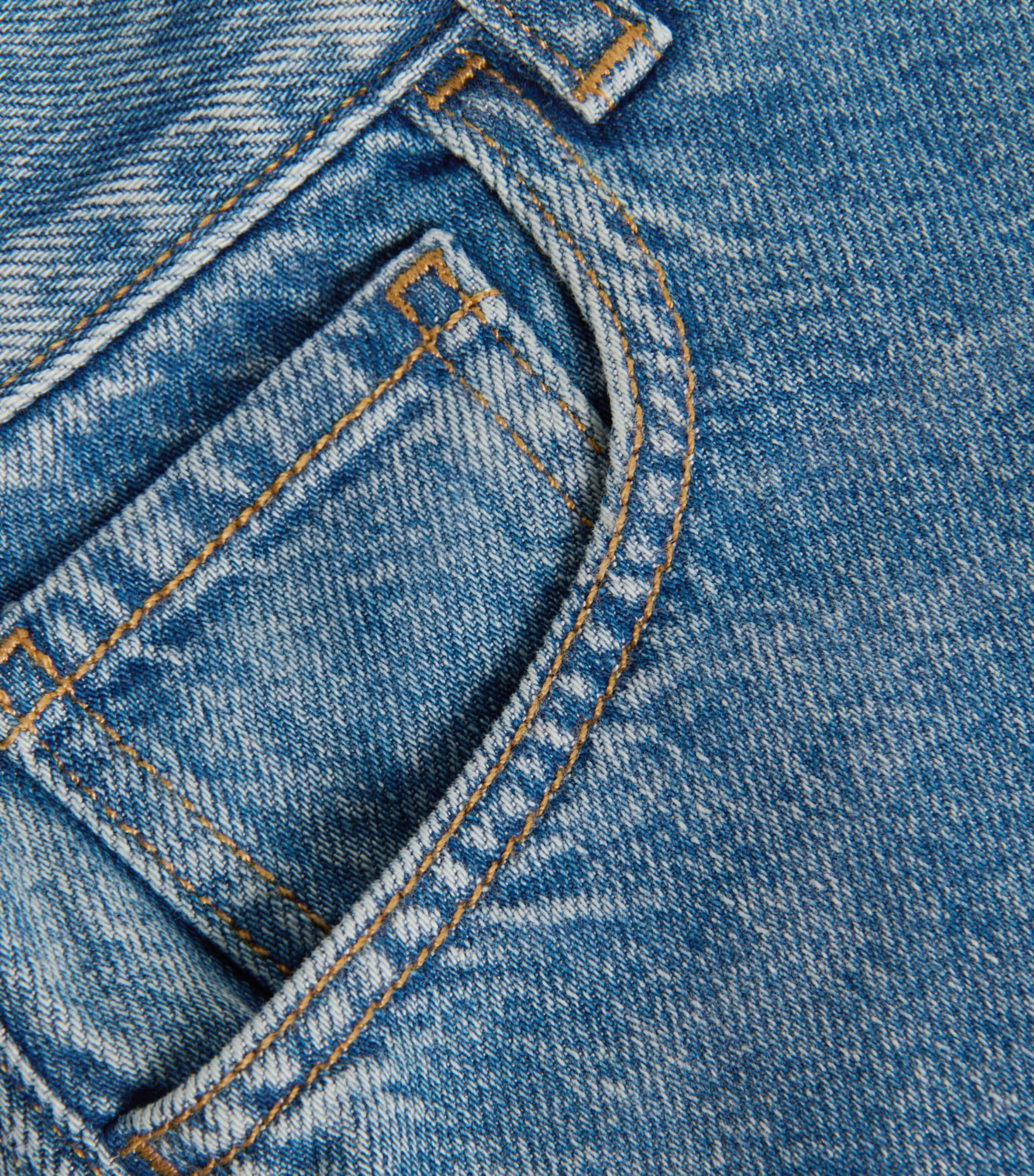 Theory Blue High-Rise Relaxed Denim Shorts