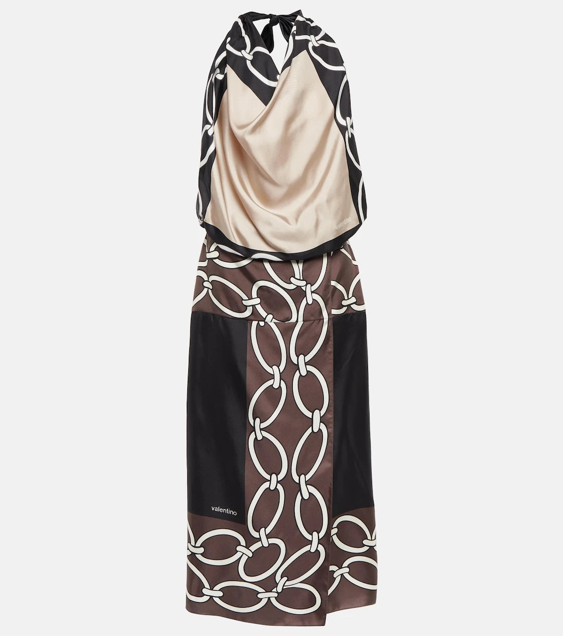 Valentino - Printed silk midi dress