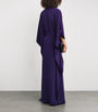 Purple Satin Kaftan Maxi Dress