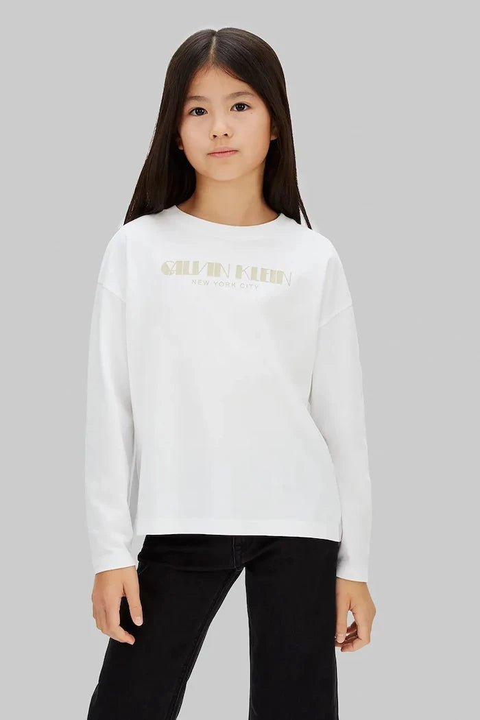 Детска блуза с дълги ръкави Calvin Klein Jeans
