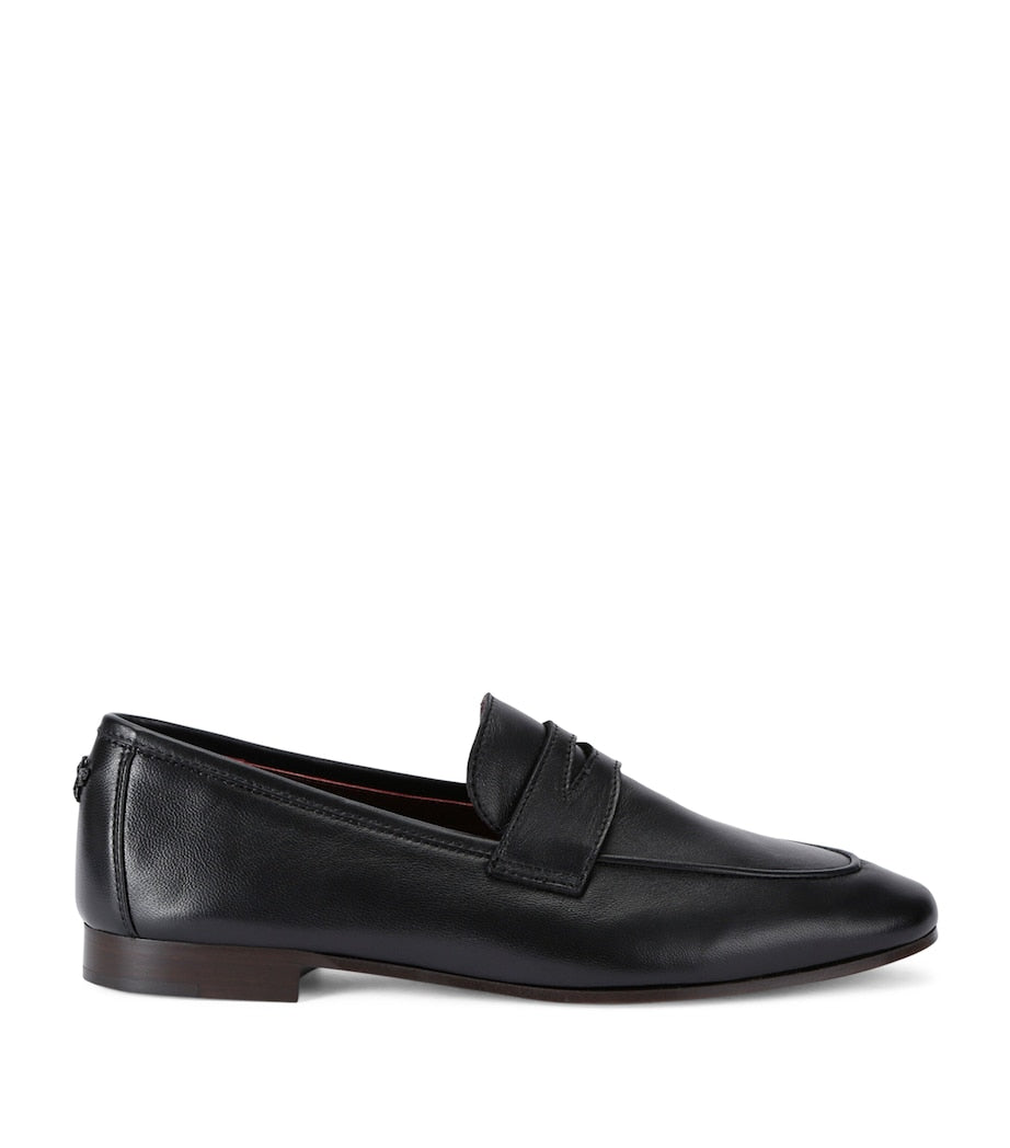 Bougeotte Black Leather Flaneur Loafers