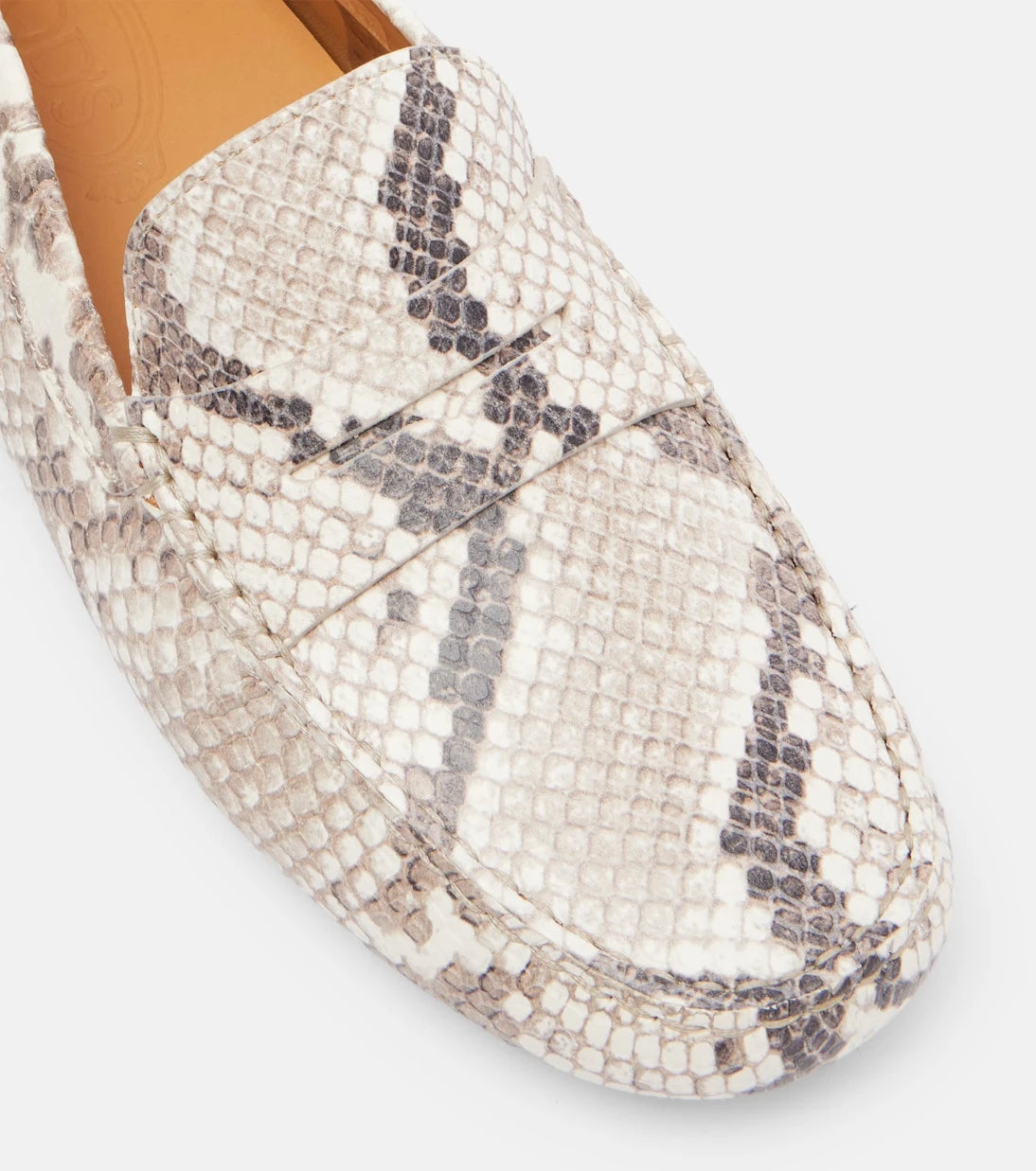 Tod's - Gommino snake-effect leather driving shoes