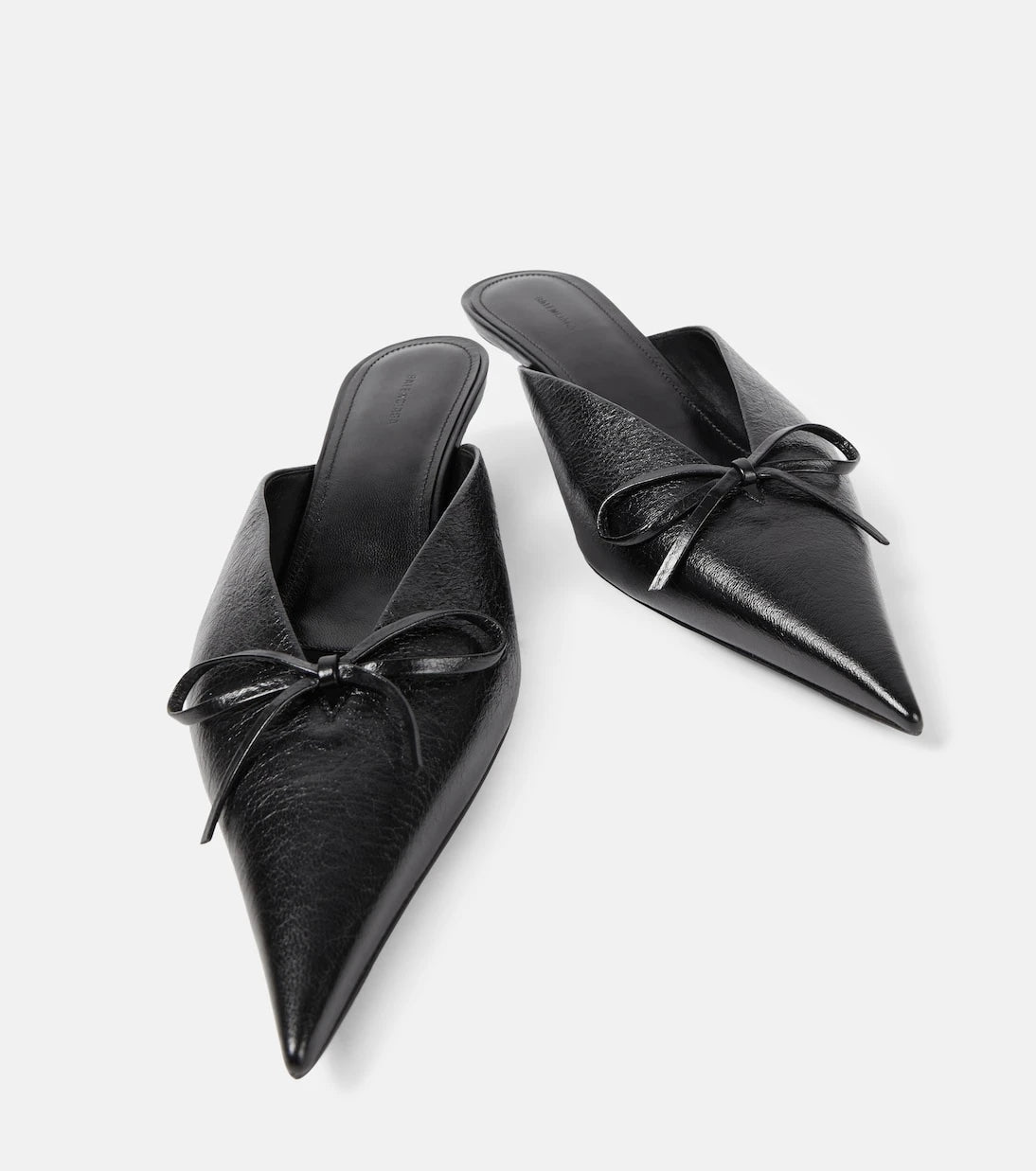 Balenciaga - حذاء البغال Knife Bow من الجلد