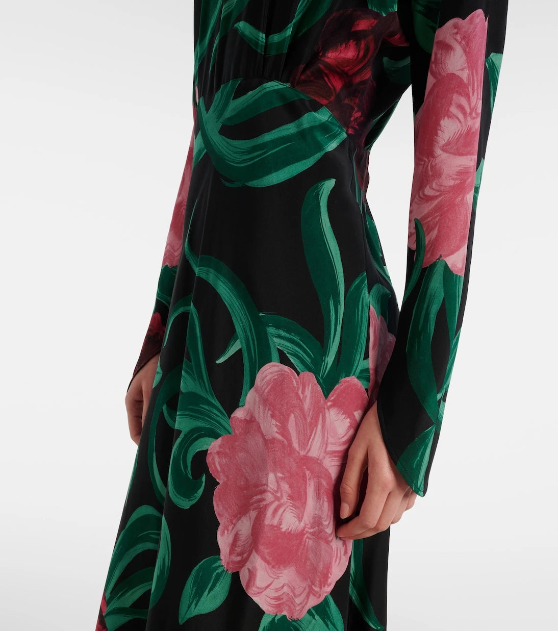 La DoubleJ - Gilda floral silk midi dress