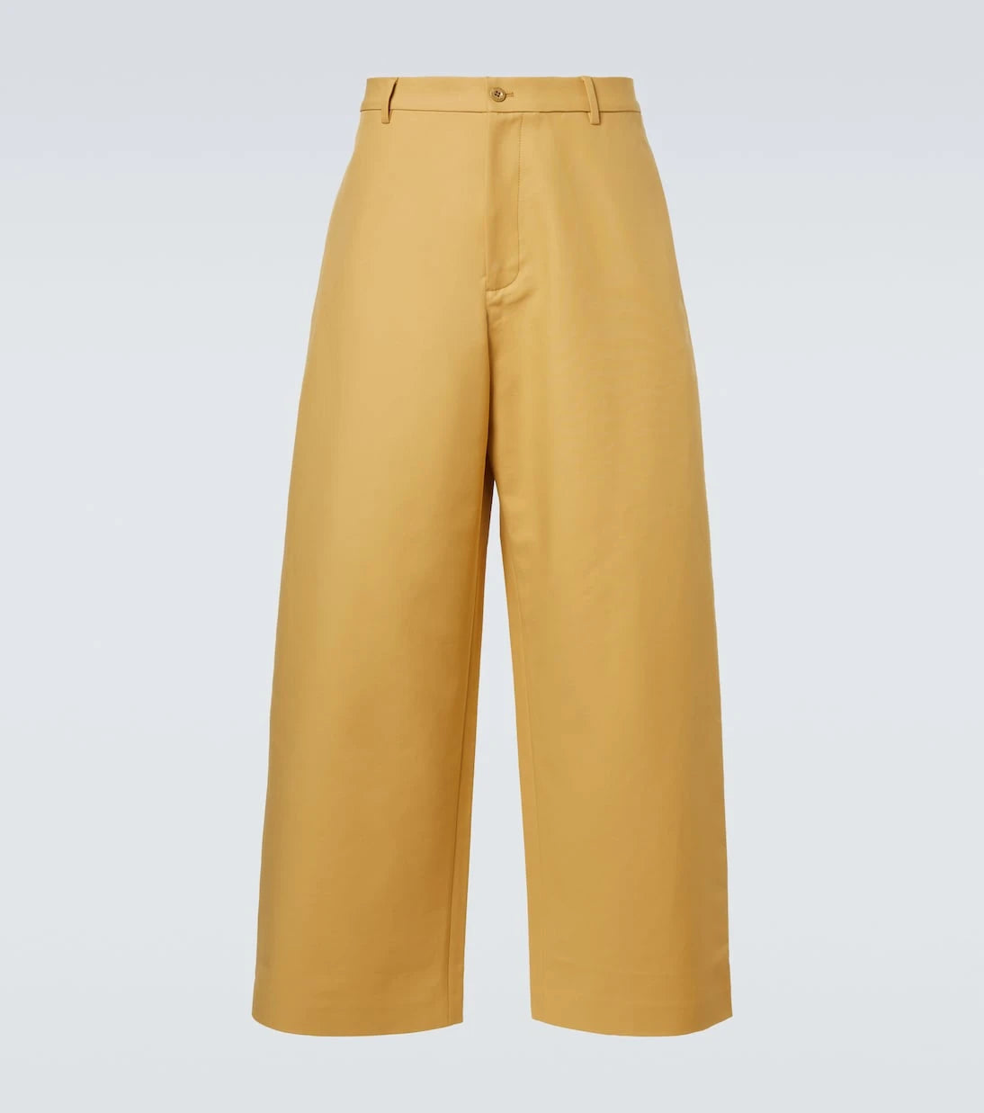 Acne Studios - بنطال واسع الساقين من القطن الساتان بخصر متوسط الارتفاع