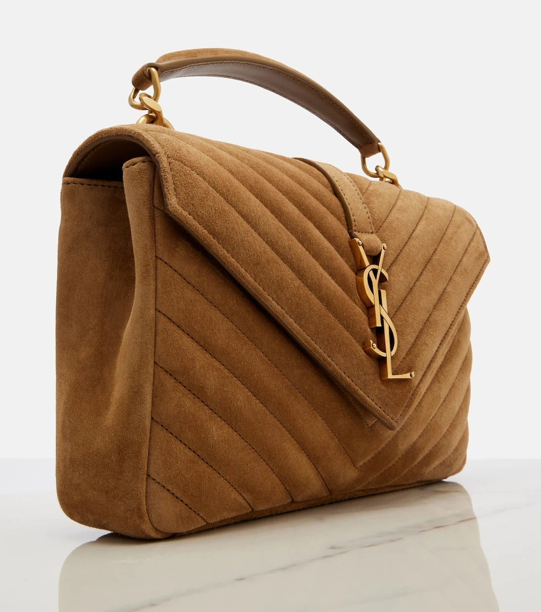 Saint Laurent - College Medium suede crossbody bag
