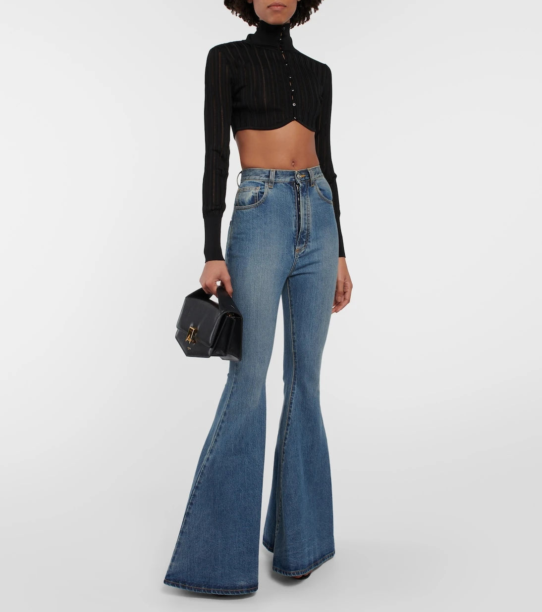 Alaïa - Ribbed-knit cropped cardigan