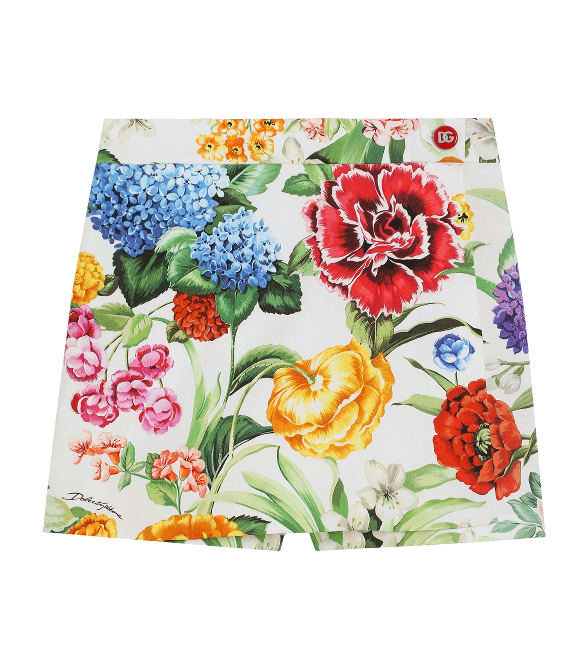 Dolce & Gabbana Kids Drill Floral Skort (8-12+ Years)