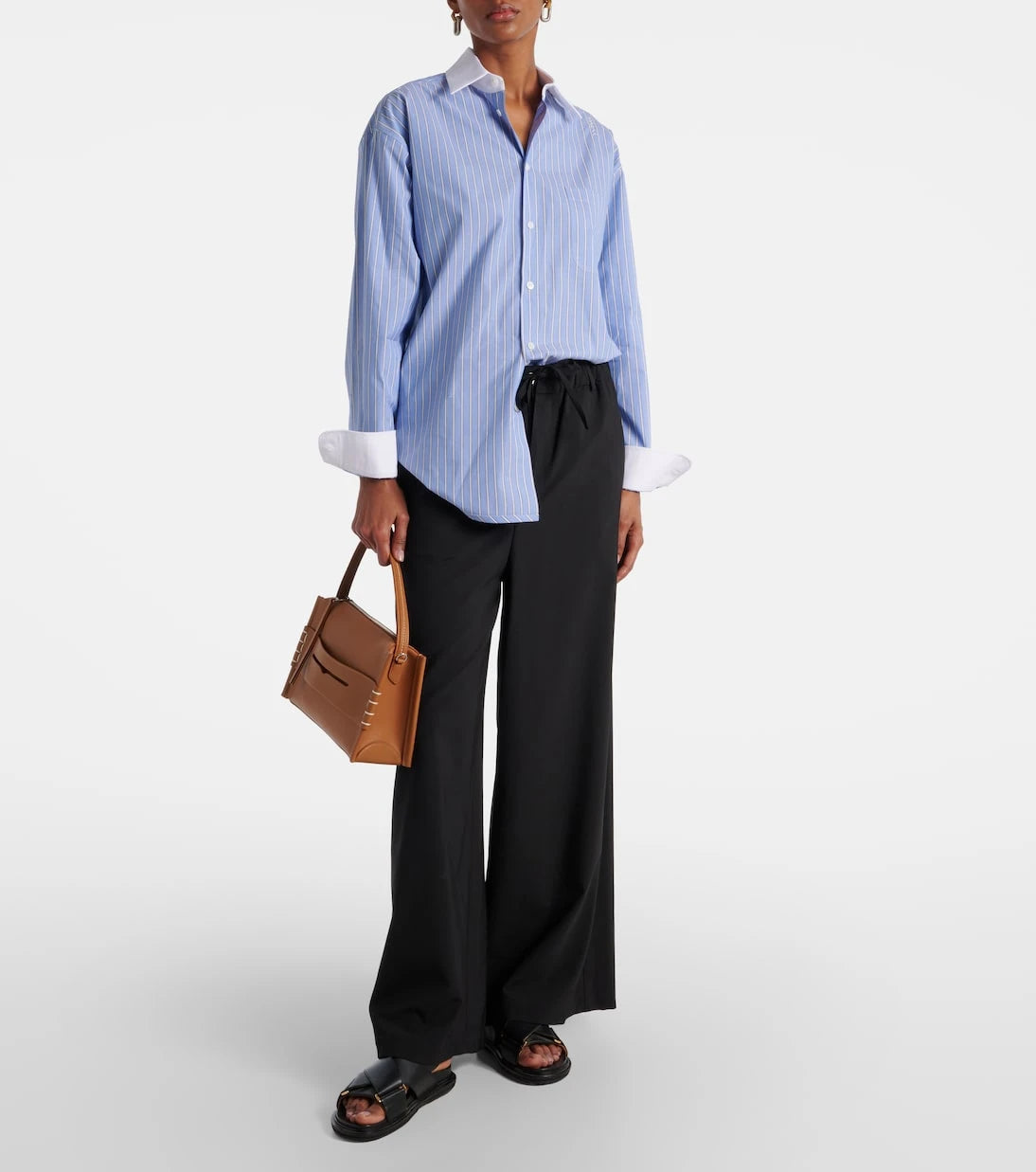Marni - High-rise gingham wide-leg pants