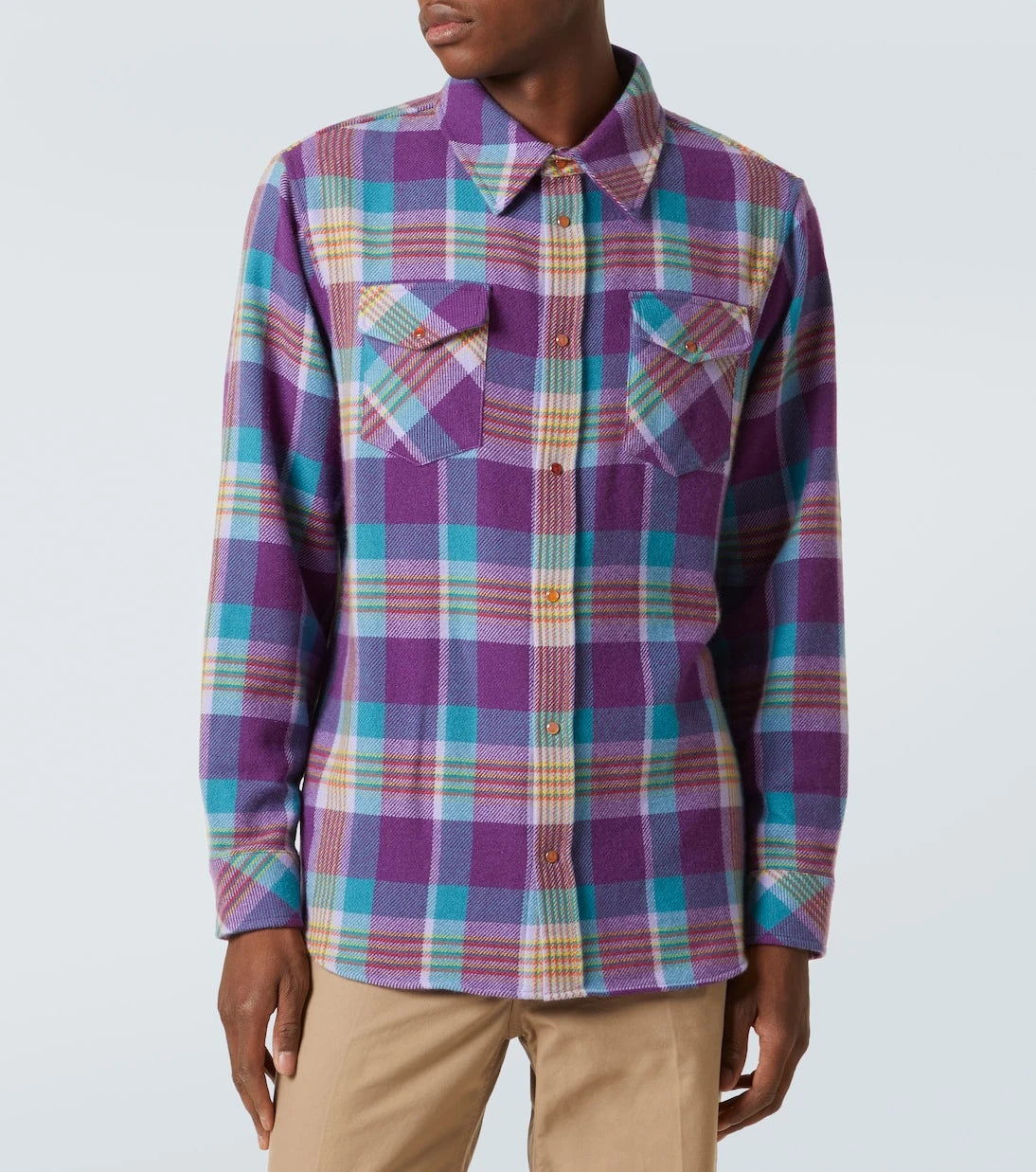 God's True Cashmere - Checked cashmere shirt