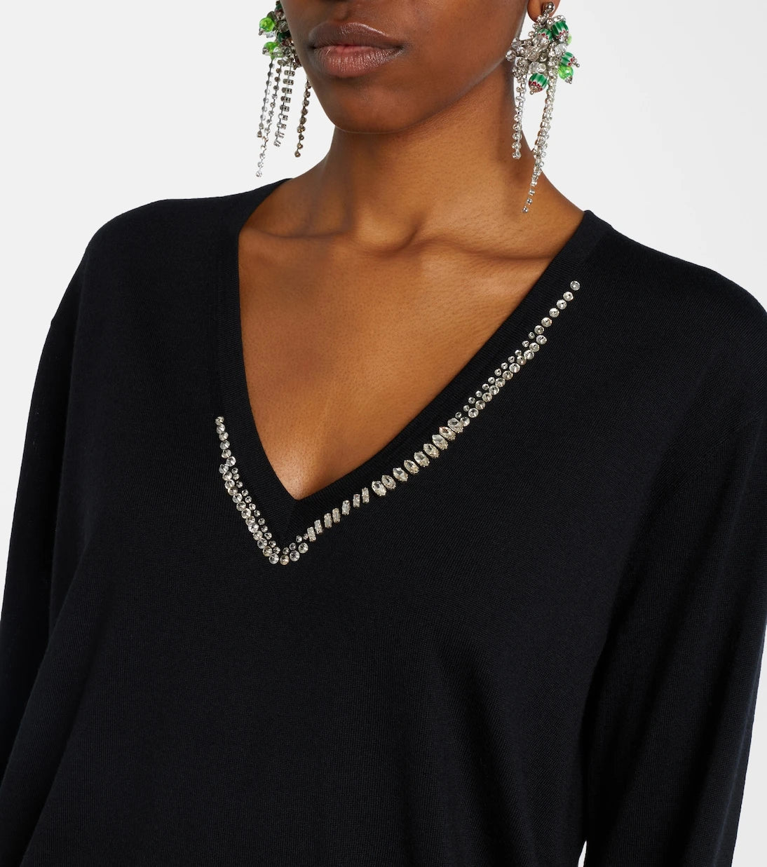 Dries Van Noten - Embellished wool sweater
