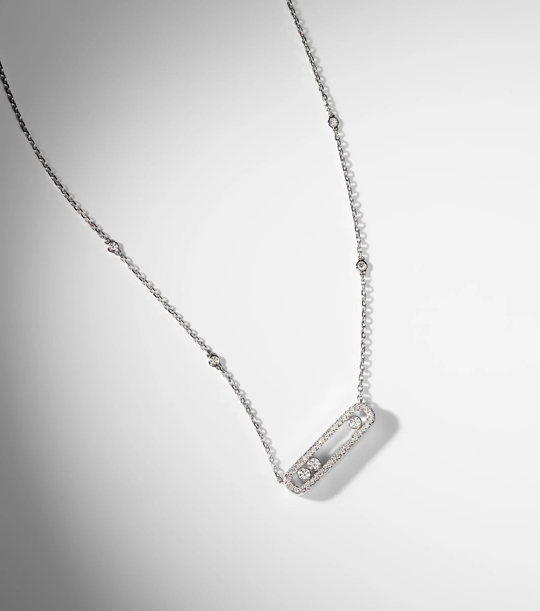 Messika - Baby Move 18kt white gold necklace with diamonds