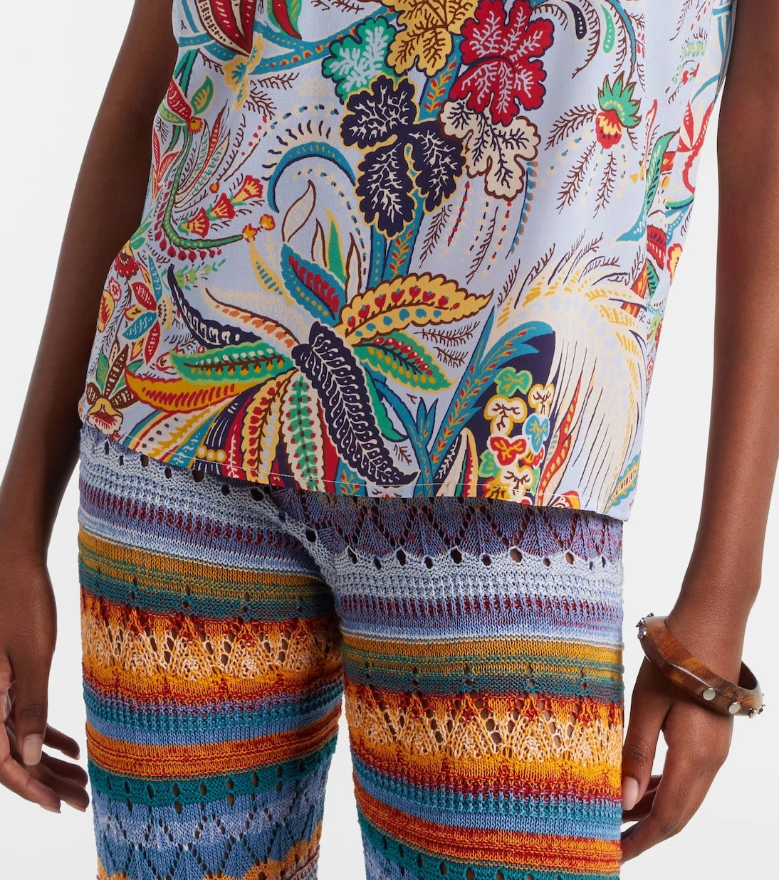 Etro - Paisley silk crêpe de chine top