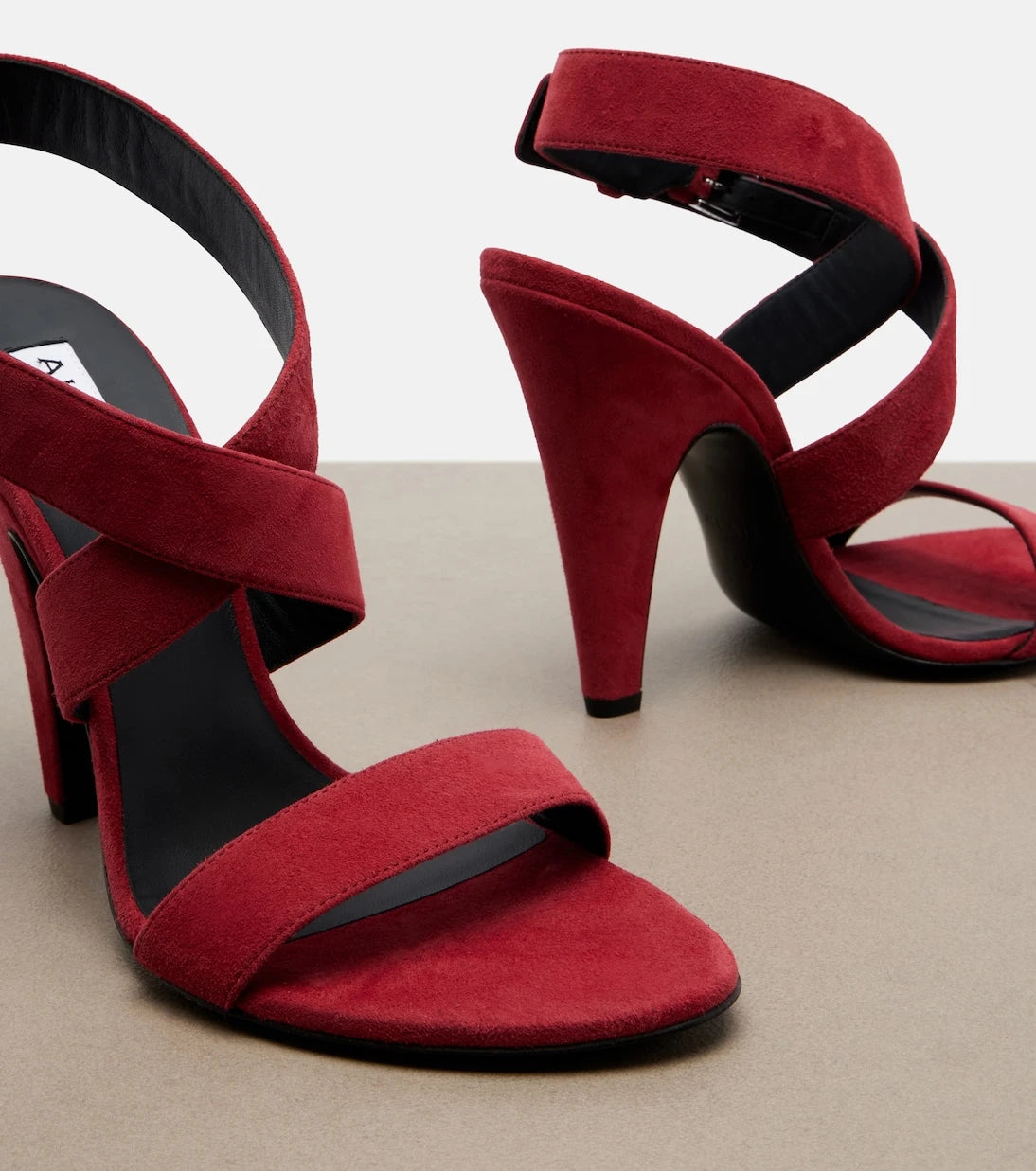 Alaïa - Cone suede slingback sandals