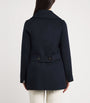 Max Mara Blue Wool Double-Breasted Coat