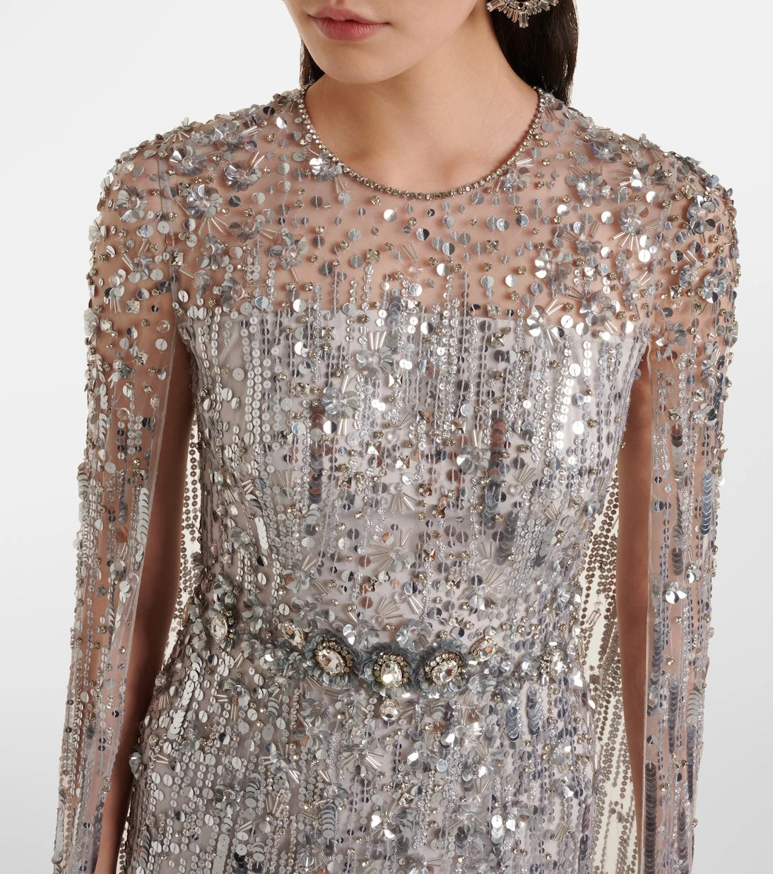 Jenny Packham - Ruby pelerinli payetli elbise