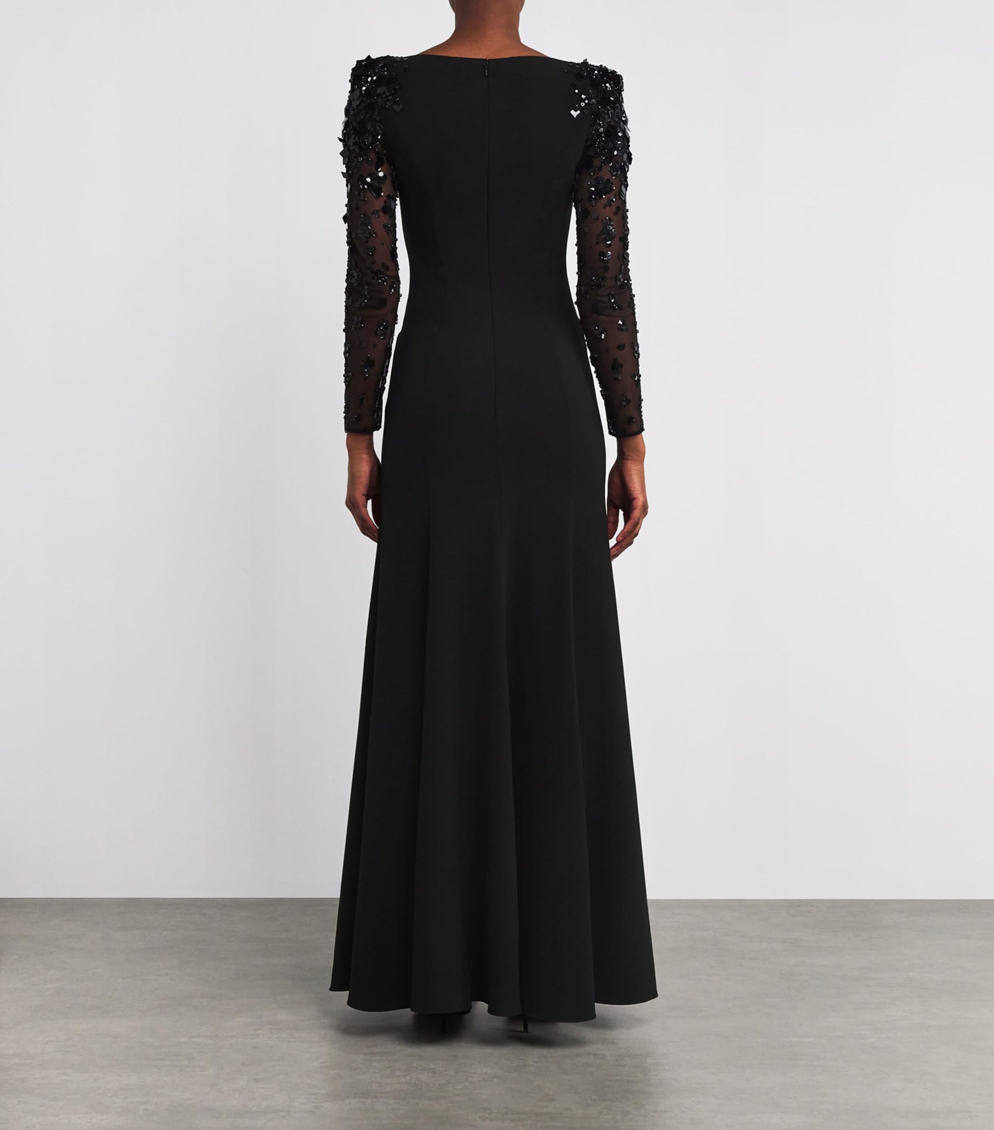 Jenny Packham Black Embellished Sylvia Gown