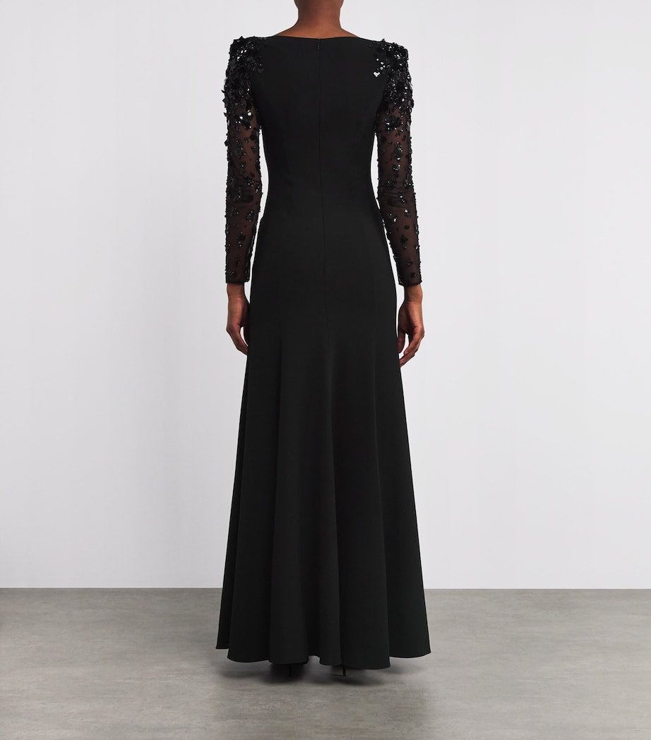 Black Embellished Sylvia Gown