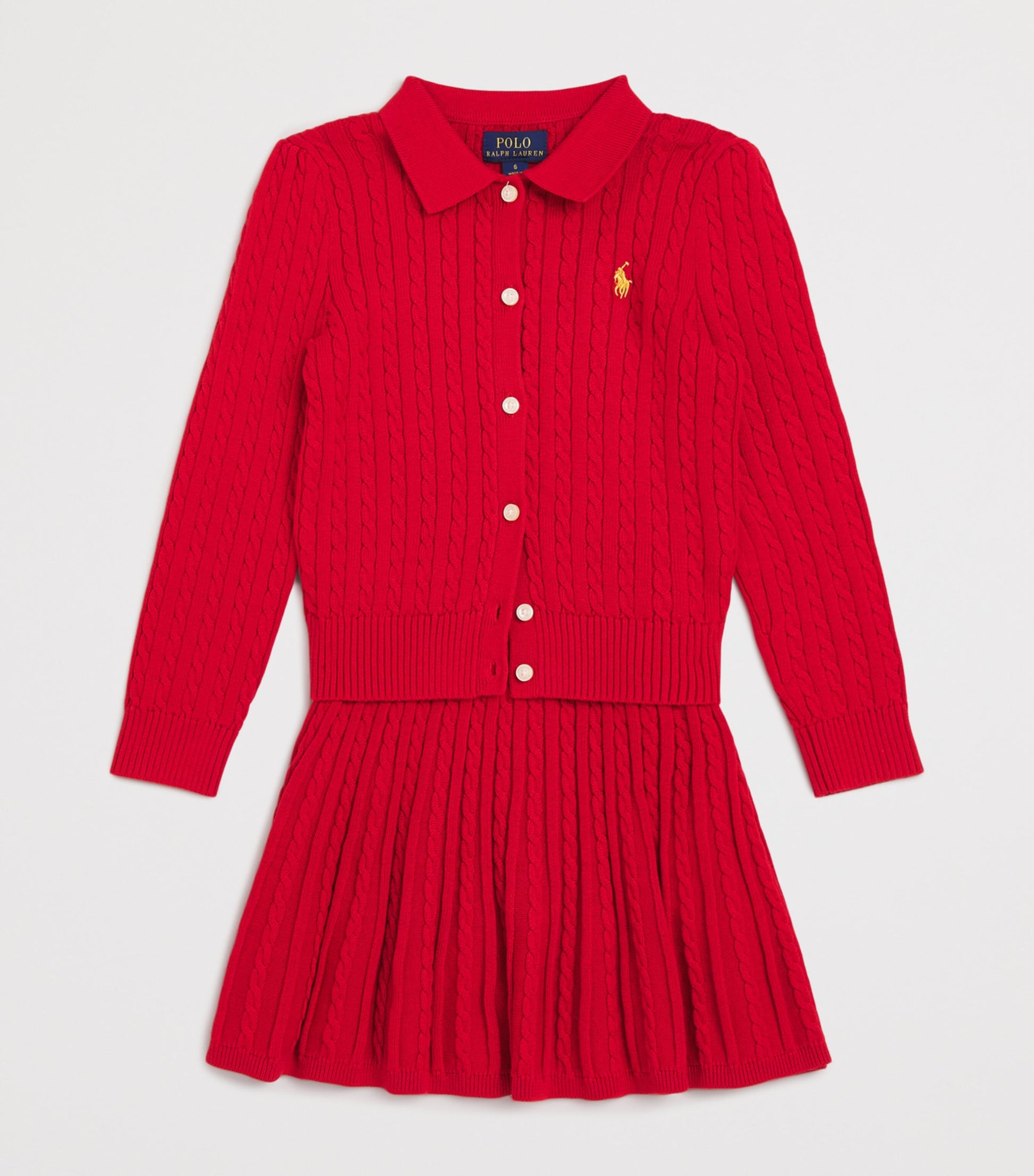 Ralph Lauren Kids Cotton Cardigan and Skirt Set (2-7 Years)