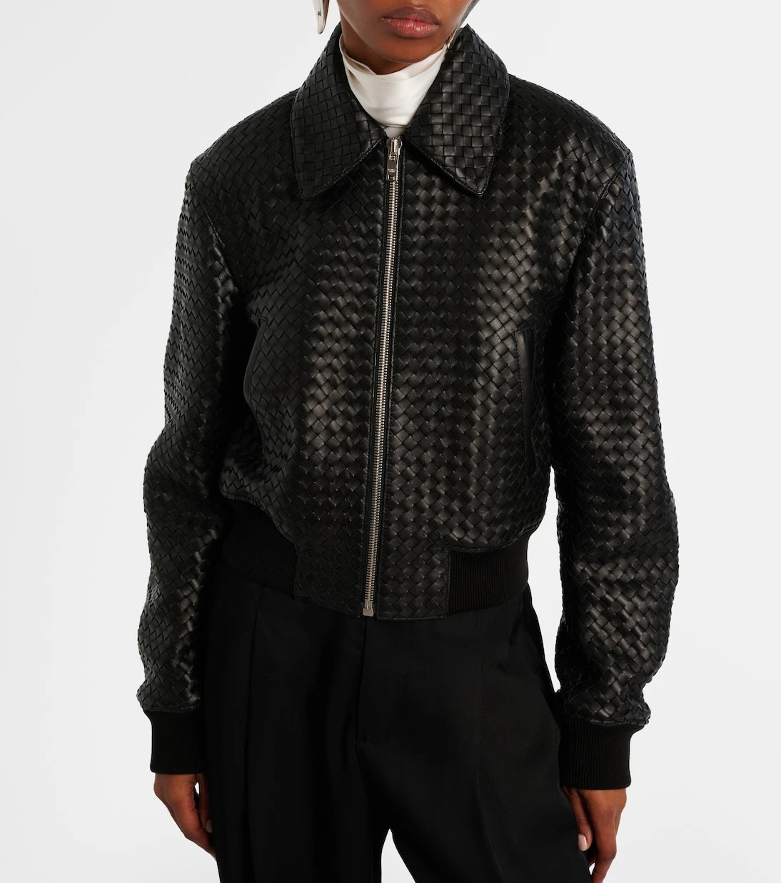 Bottega Veneta - Intrecciato leather jacket