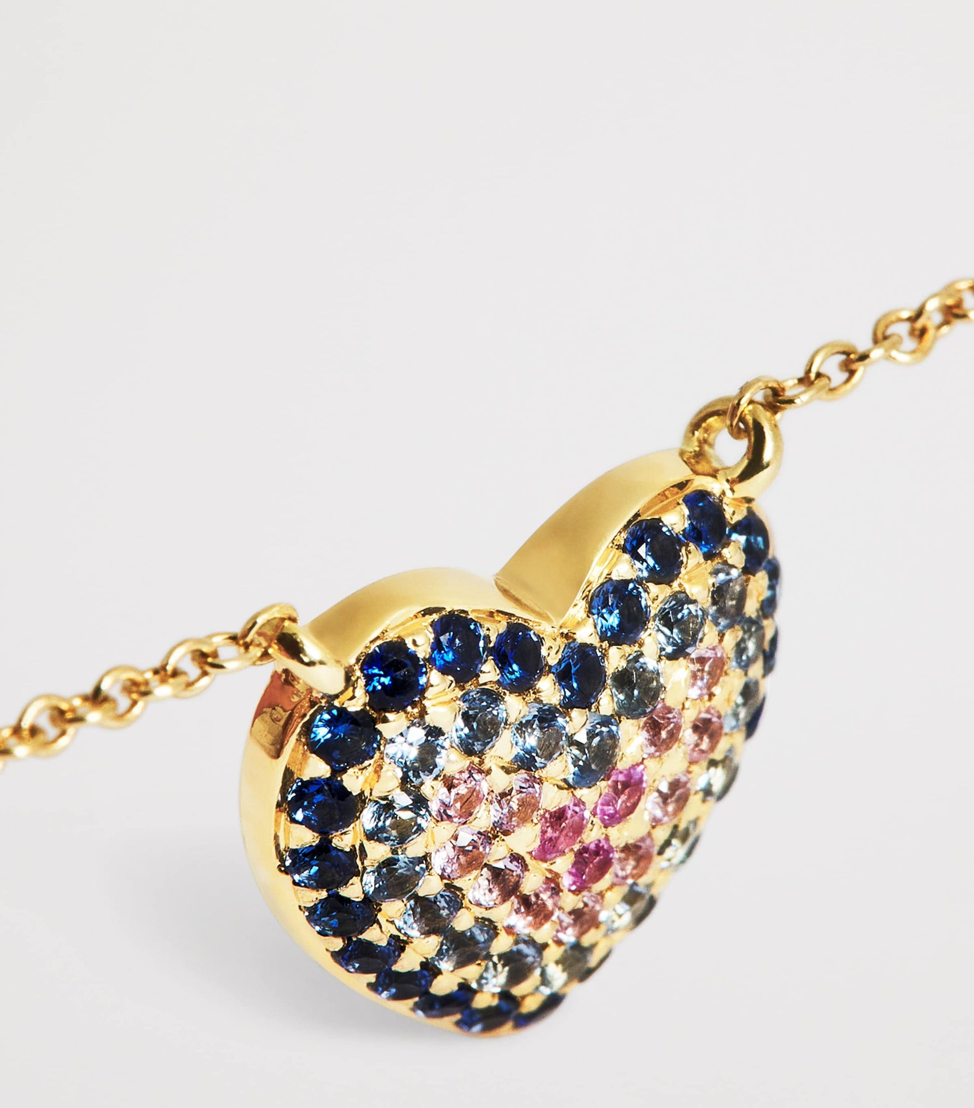 Emily P. Wheeler Yellow Gold and Sapphire Heart Lucy Necklace