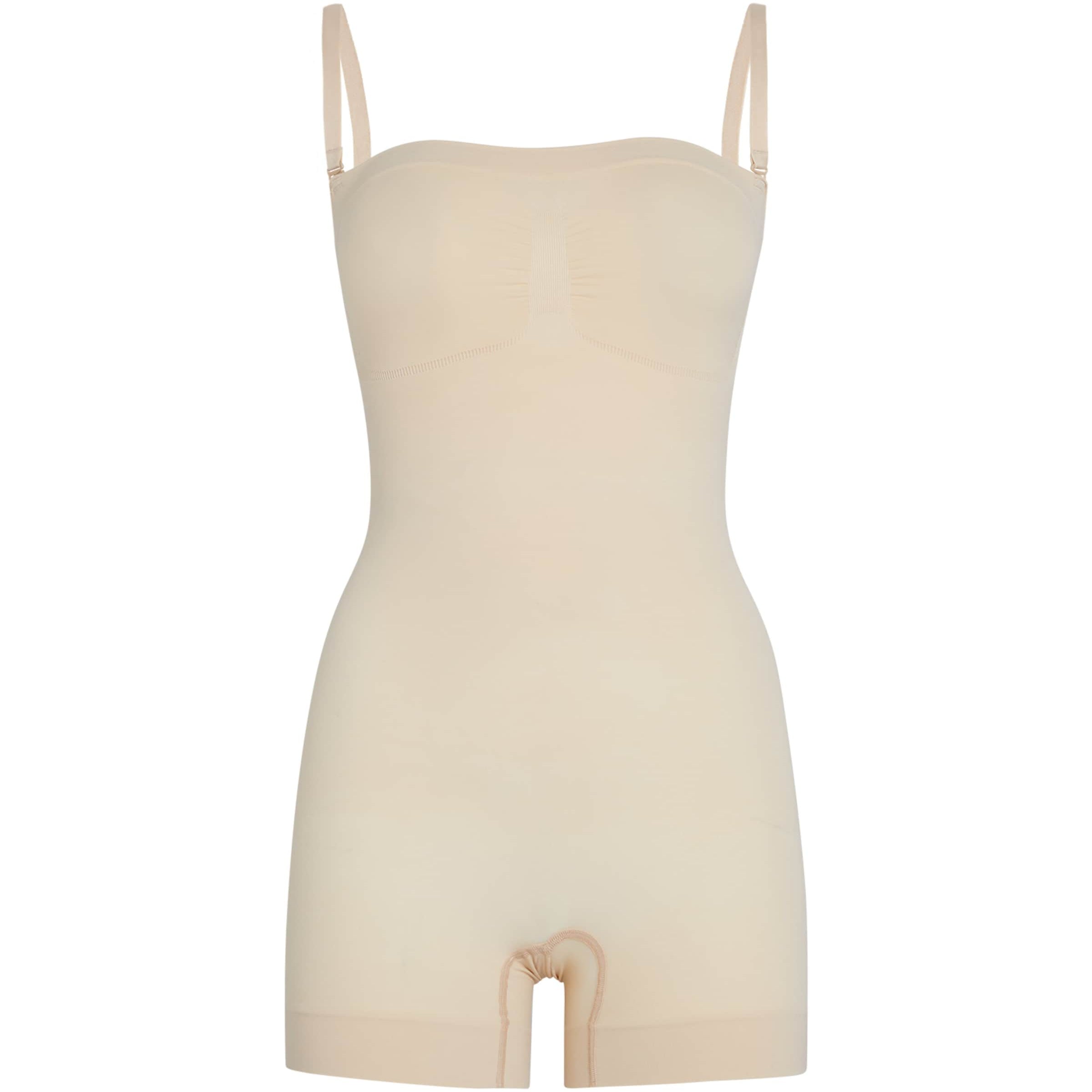 Skims Nude Seamless Sculpt Strapless Shorts Bodysuit