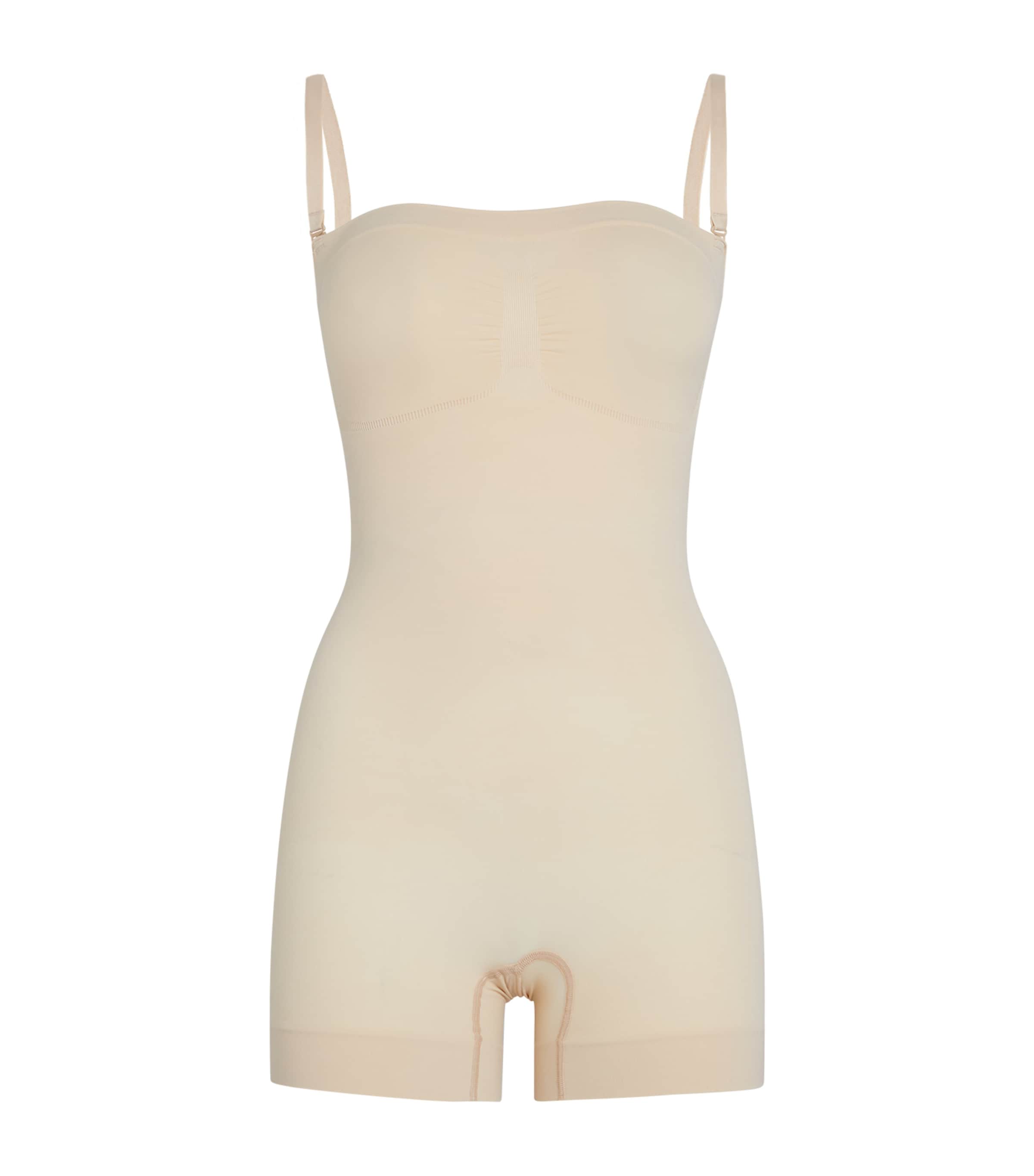 Skims Nude Seamless Sculpt Strapless Shorts Bodysuit
