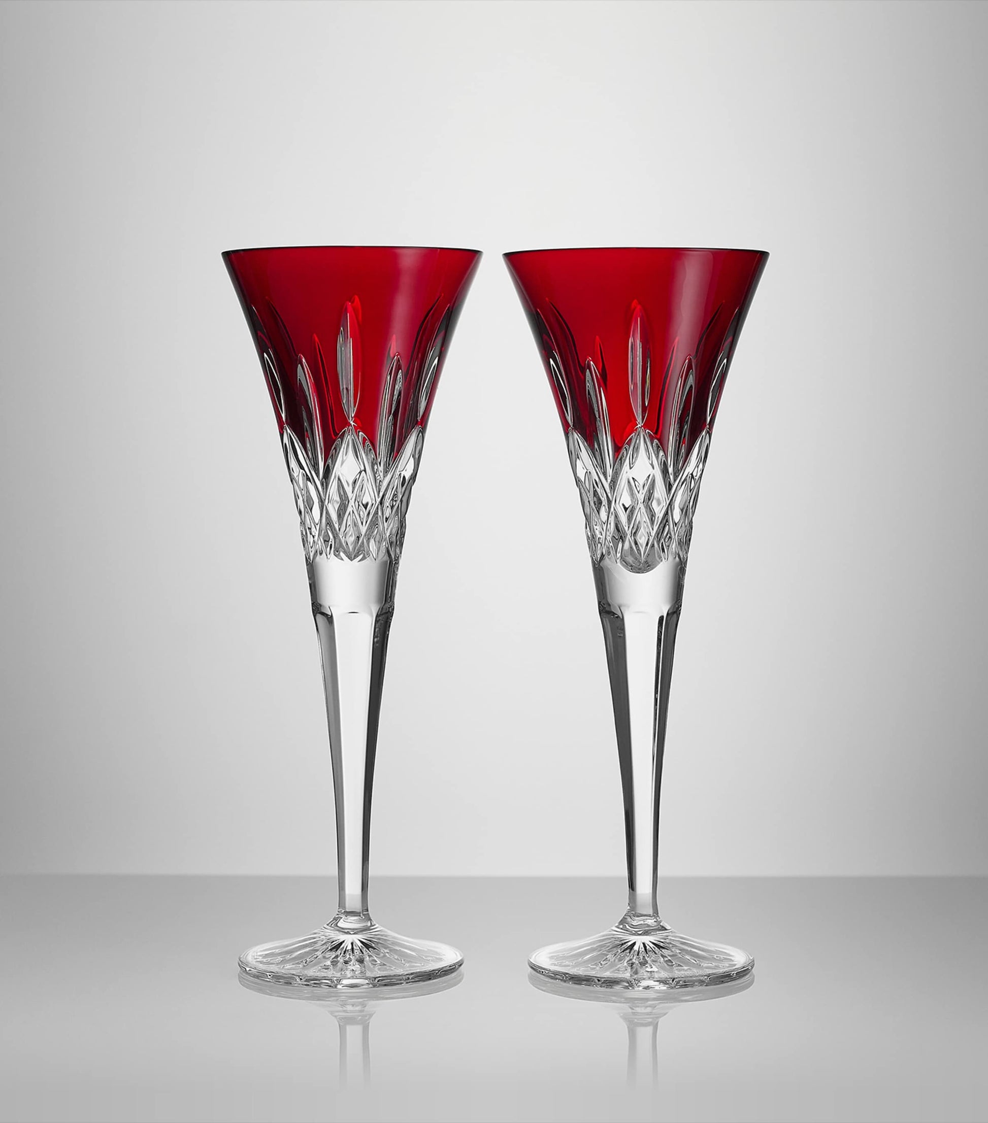 Set of 2 Crystal Lismore Champagne Flutes (170ml)