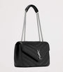 Saint Laurent Black Mini Matelassé Lambskin Loulou Shoulder Bag