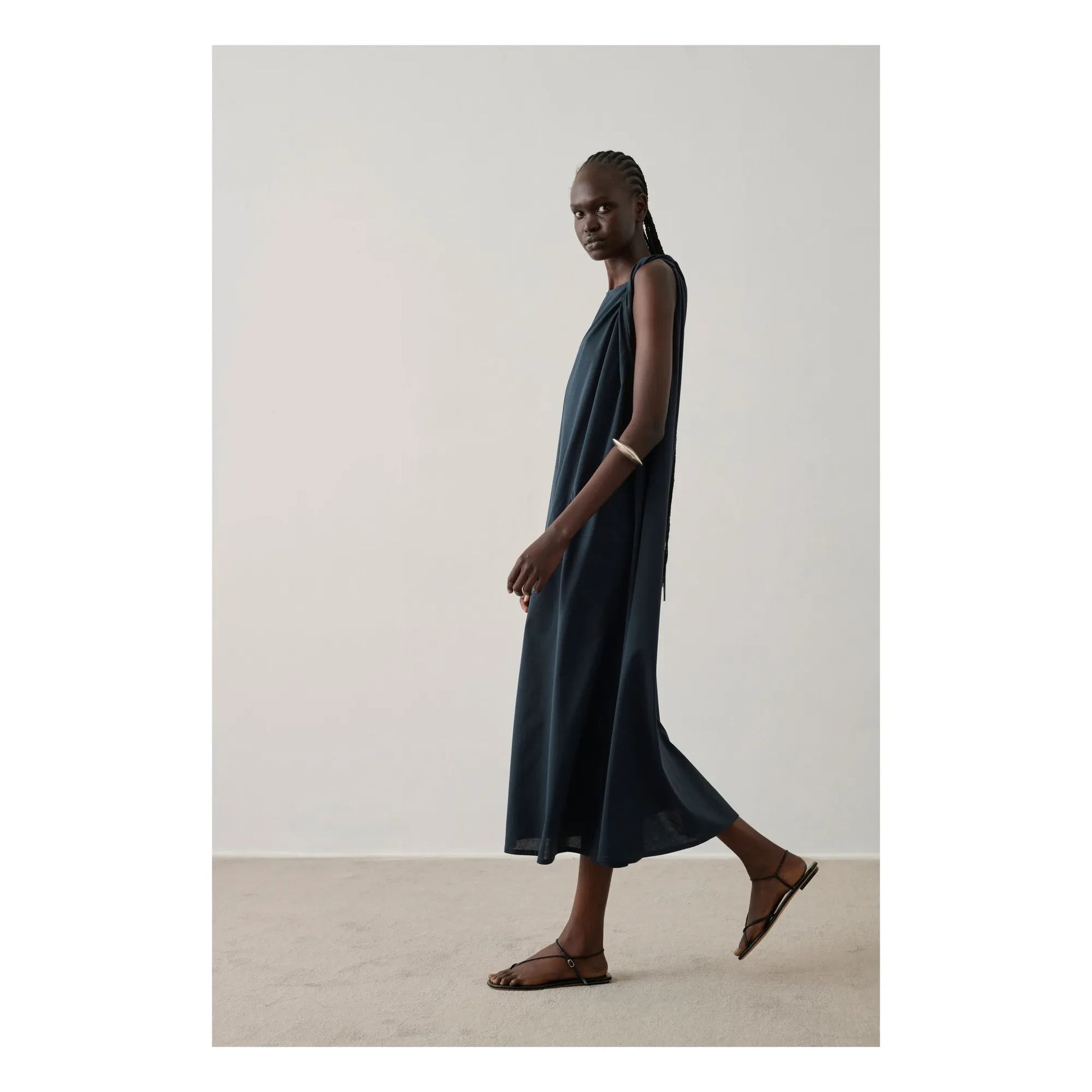 Soeur - Debby Cotton Dress | Petrol blue