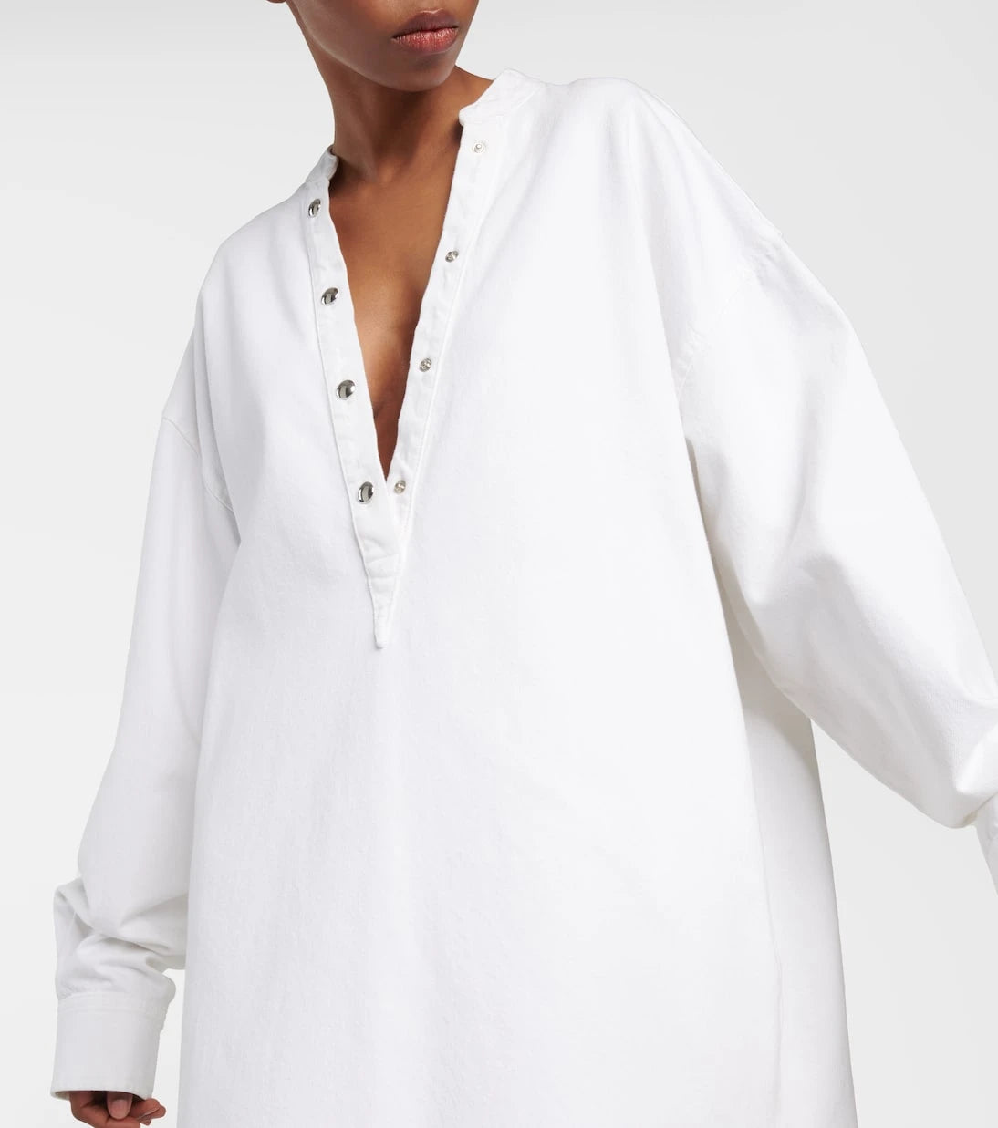 Khaite - فستان قميص سيفي قطني