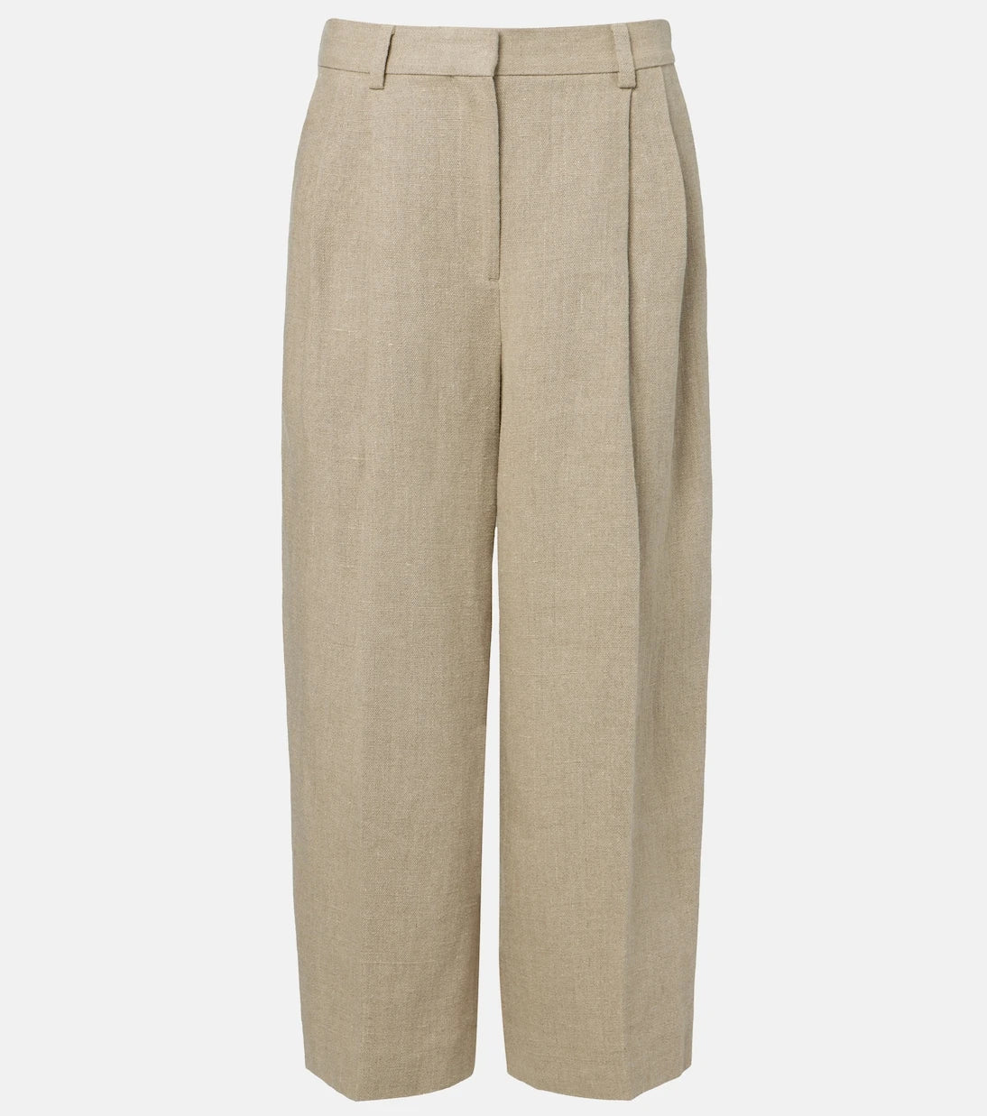 Toteme - Cropped linen wide-leg pants